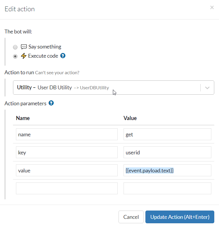 How to use values from the database in Botpress? | AabinGunz