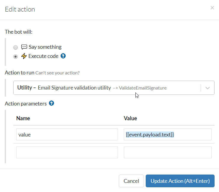 image-7 image-7 botpress tutorial Botpress tutorial – How to create actions? image 7