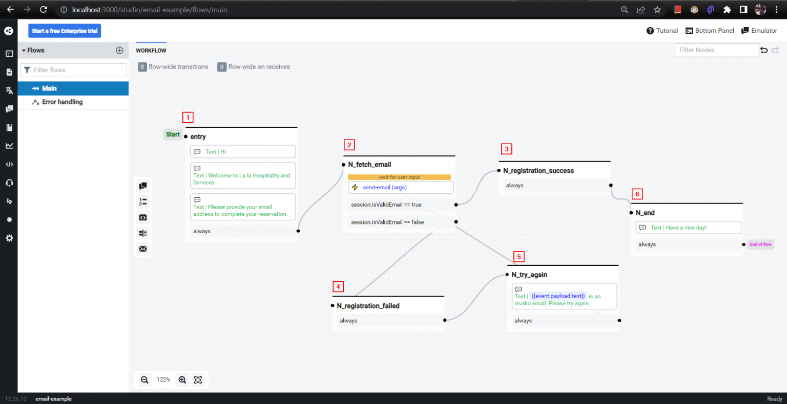 How to send an email in Botpress?